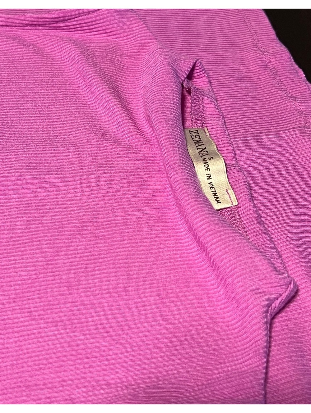 Zenana Sleeveless Pink Ribbed Knit Top Size Small - Picture 7 of 7